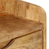 Bedside Cabinet Solid Mango Wood 40x30x59.5 Cm