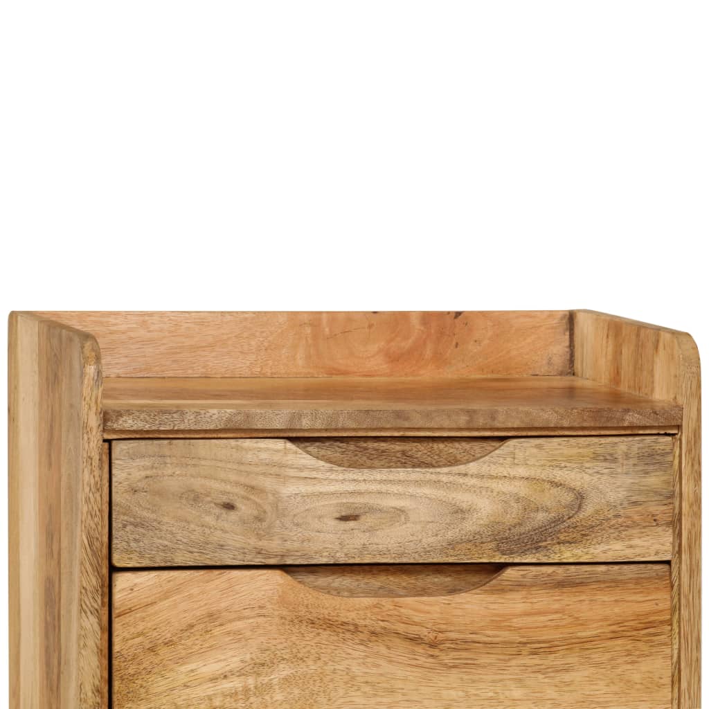 Bedside Cabinet Solid Mango Wood 40x30x59.5 Cm