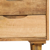 Bedside Cabinet Solid Mango Wood 40x30x59.5 Cm