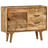 Sideboard Solid Mango Wood 90x30x69 cm - Side View