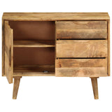 Sideboard Solid Mango Wood 90x30x69 cm - Close-Up Angle