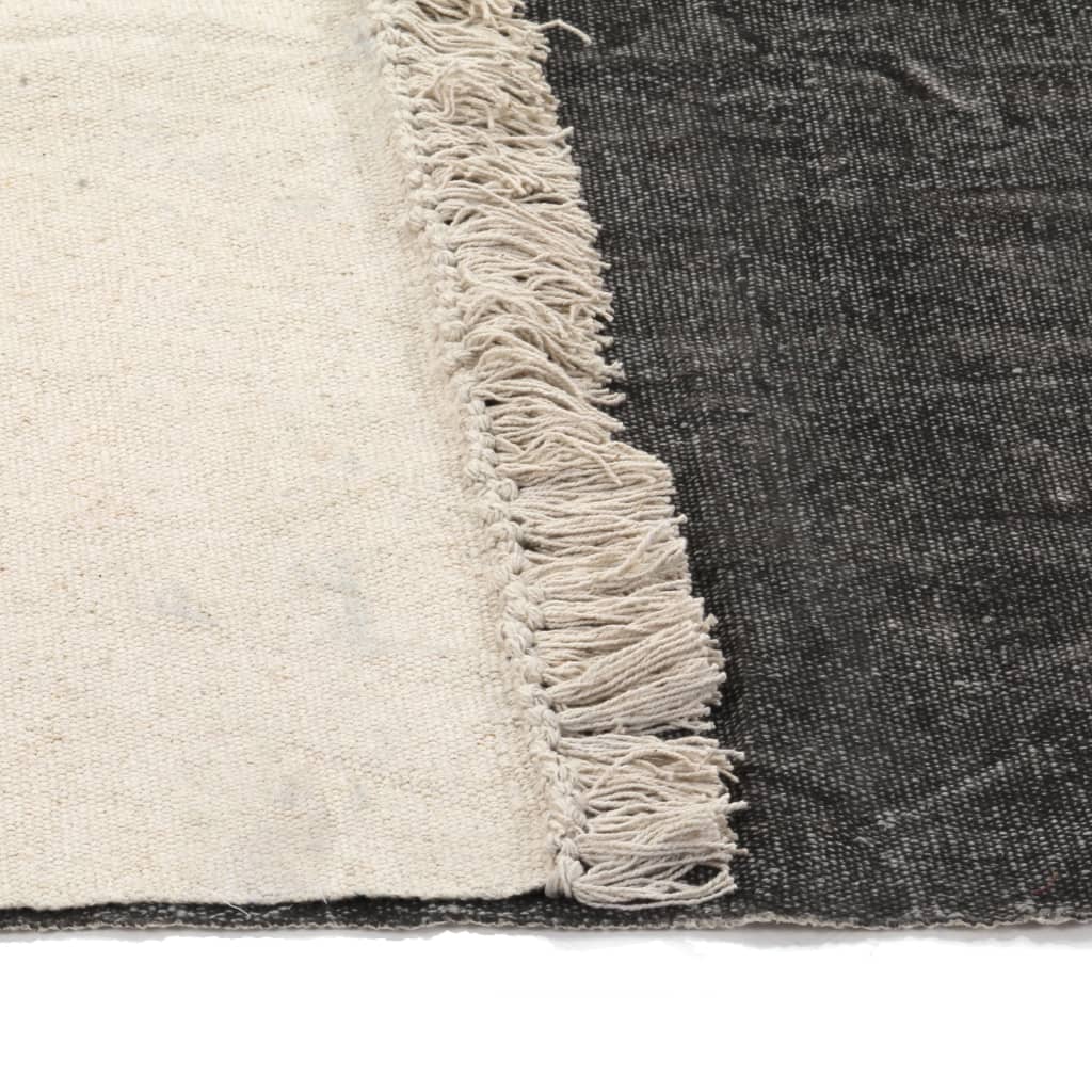 Kilim Rug Cotton 200x290 Cm Anthracite