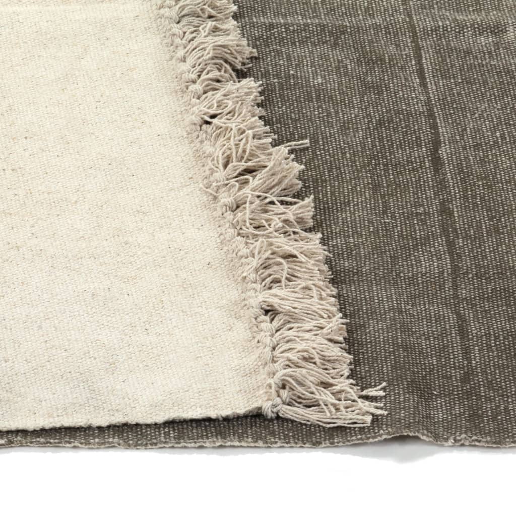 Kilim Rug Cotton 160x230 Cm Taupe