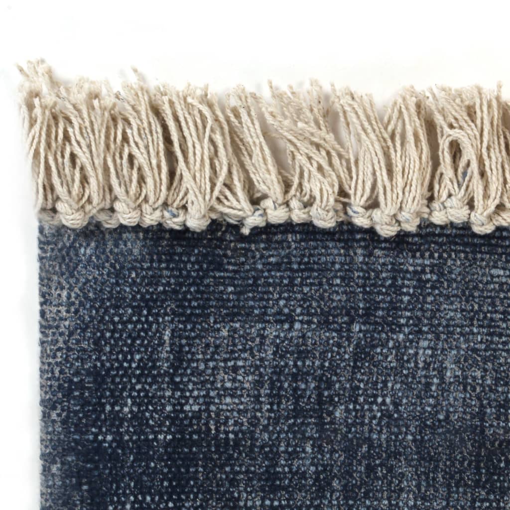 Kilim Rug Cotton 120x180 Cm Blue