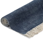 Kilim Rug Cotton 160x230 Cm Blue