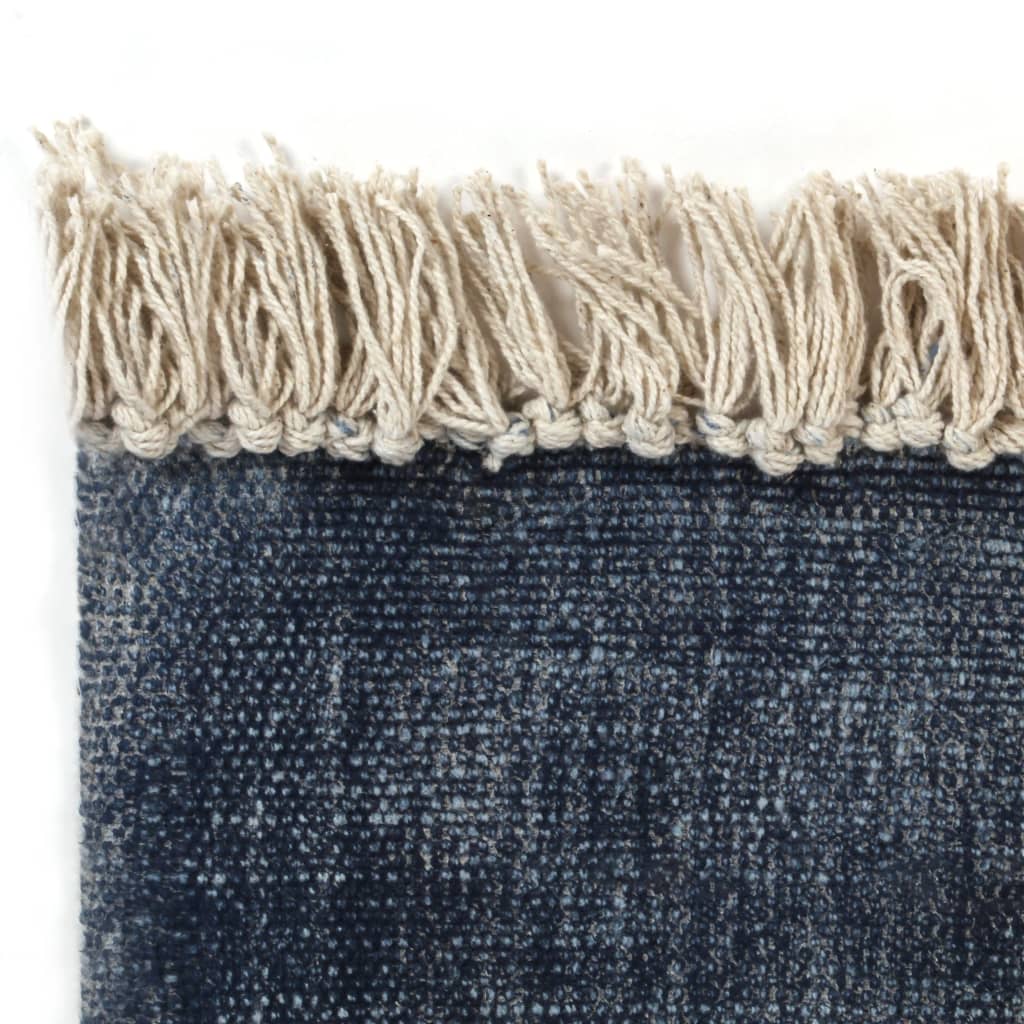 Kilim Rug Cotton 160x230 Cm Blue