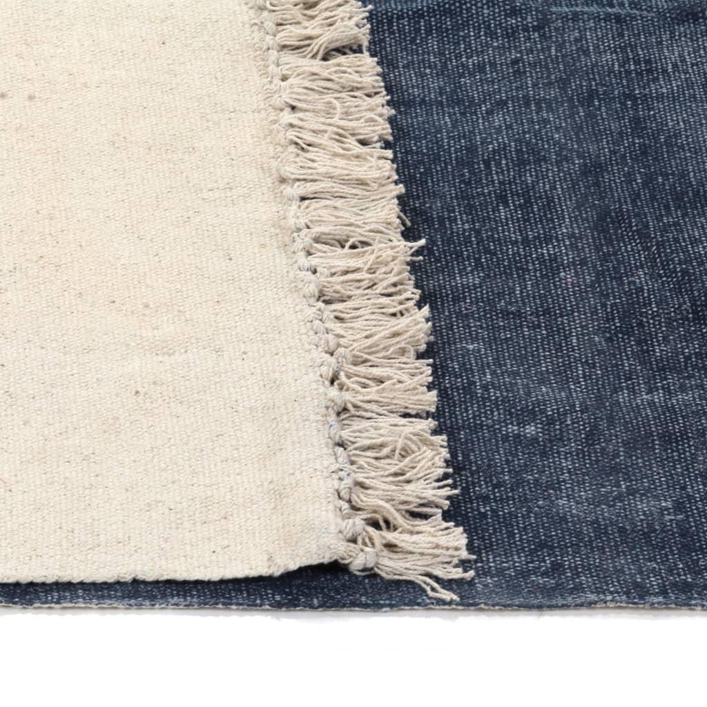 Kilim Rug Cotton 160x230 Cm Blue