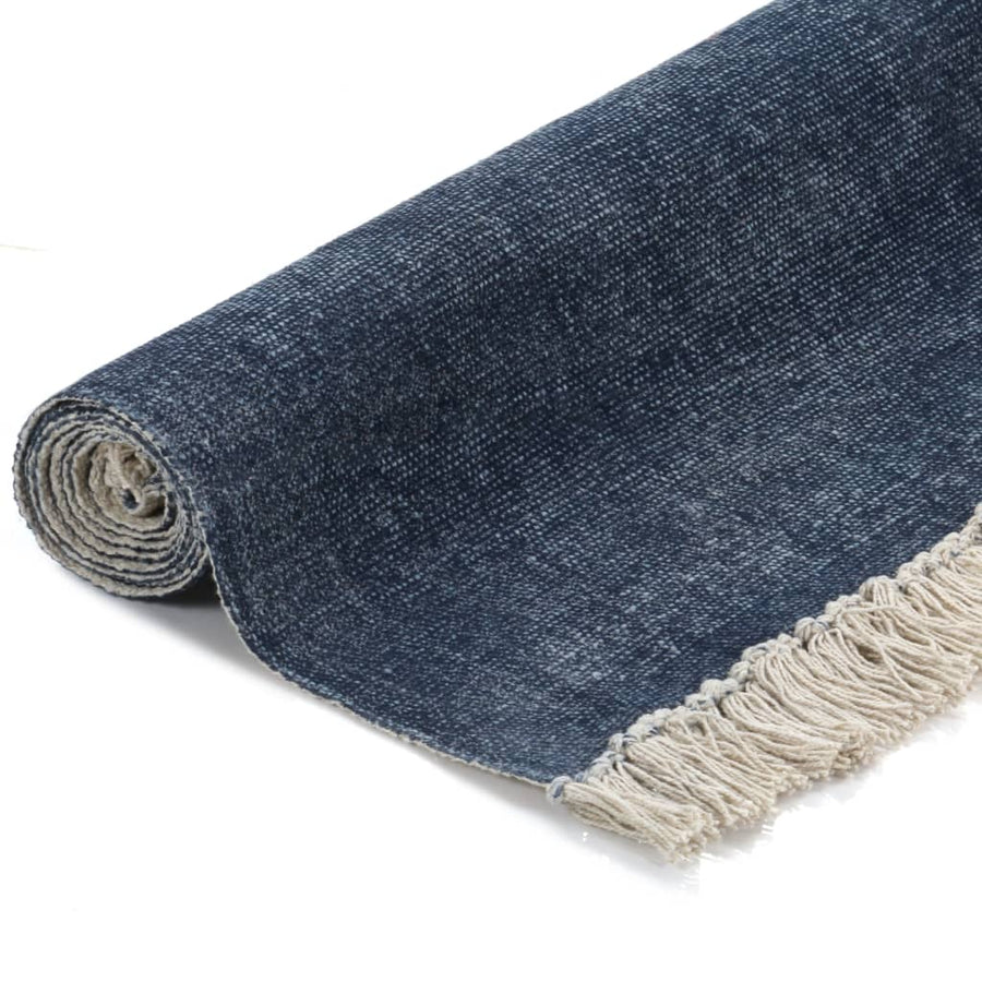 Kilim Rug Cotton 200x290 Cm Blue
