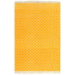 Kilim Rug Cotton 120x180 Cm With Pattern Yellow