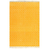 Kilim Rug Cotton 160x230 cm with Pattern Yellow