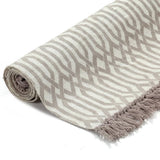 Kilim Rug Cotton 120x180 cm with Pattern Taupe