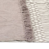 Kilim Rug Cotton 120x180 cm with Pattern Taupe - Top-Down View