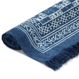 Kilim Rug Cotton 120x180 cm with Pattern Blue