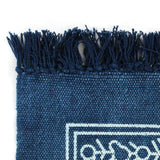 Kilim Rug Cotton 120x180 cm with Pattern Blue - Side View