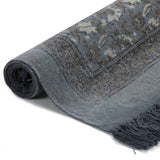 Kilim Rug Cotton 160x230 cm with Pattern Grey - Front View