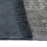 Kilim Rug Cotton 160x230 cm with Pattern Grey - Top-Down View