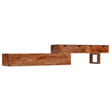 TV Cabinet Brown 200x30x35 cm Solid Wood Acacia - Front View