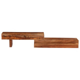 TV Cabinet Brown 200x30x35 cm Solid Wood Acacia - Side View