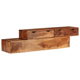 TV Cabinet Brown 200x30x35 cm Solid Wood Acacia - Top-Down View