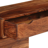 TV Cabinet Brown 200x30x35 cm Solid Wood Acacia - Rear View