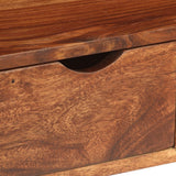 TV Cabinet Brown 200x30x35 cm Solid Wood Acacia - Close-Up Angle