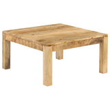 Coffee Table 80x80x40 cm Solid Mango Wood - Rear View