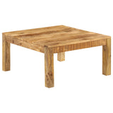 Coffee Table 80x80x40 cm Solid Mango Wood - Close-Up Angle
