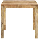 Dining Table Solid Mango Wood 82x80x76 Cm - Front View