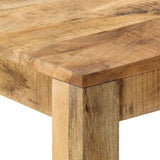 Dining Table Solid Mango Wood 82x80x76 Cm - Top-Down View