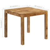 Dining Table Solid Mango Wood 82x80x76 Cm - Extra Image