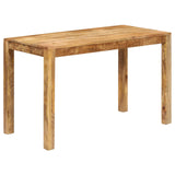 Dining Table Brown 60 x 120 x 76 cm Solid Mango Wood - 45-Degree Angle