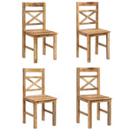 Dining Chairs 4 Pcs Solid Mango Wood