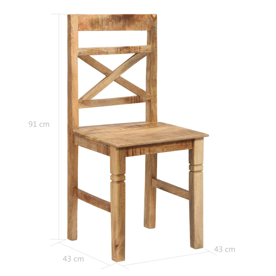 Dining Chairs 4 Pcs Solid Mango Wood