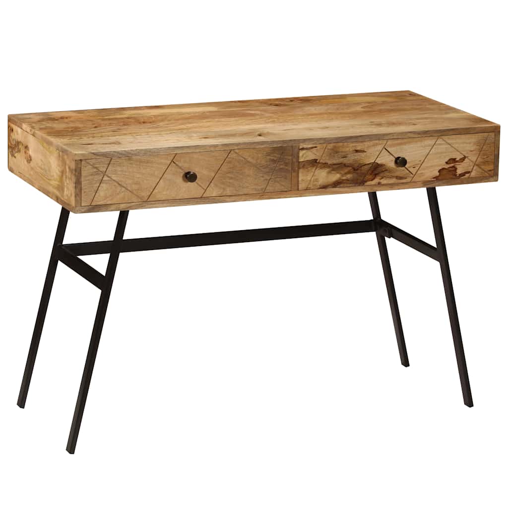 Writing Desk with Drawers Solid Mango Wood 110x50x76 cm