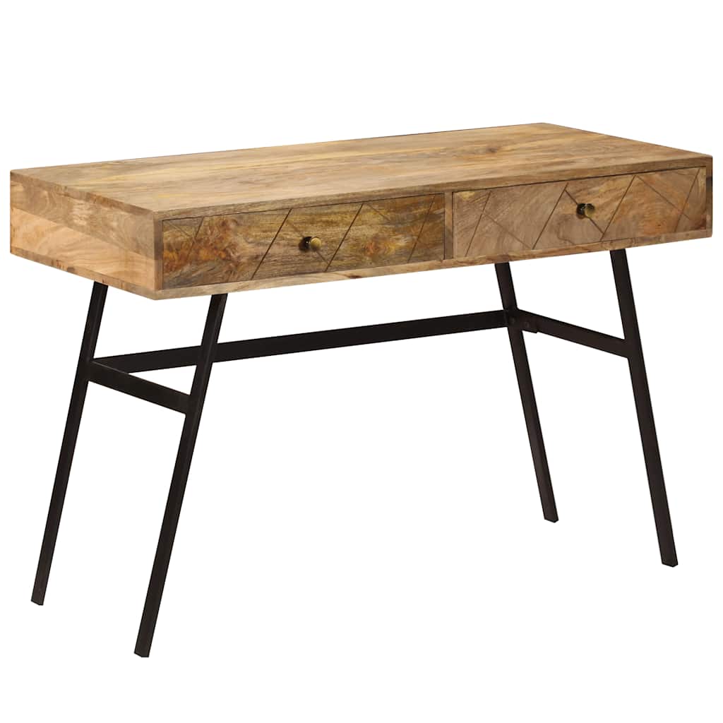 Writing Desk with Drawers Solid Mango Wood 110x50x76 cm