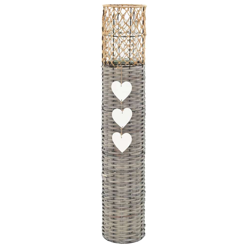 Freestanding Candle Lanterns 3 pcs Wicker
