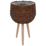 Planter 3 pcs Wicker with PE Lining - Top-Down View