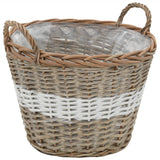 Raised Bed 4 pcs Wicker with PE Lining - Top-Down View