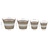Raised Bed 4 pcs Wicker with PE Lining - Close-Up Angle