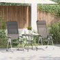 Folding Camping Chairs 2 pcs Grey Aluminium