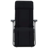 Folding Chairs with Cushions 2 pcs Black