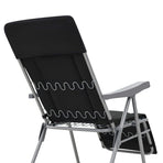 Folding Chairs with Cushions 2 pcs Black