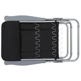Folding Chairs with Cushions 2 pcs Black