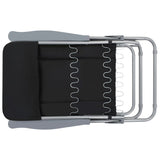 Folding Garden Chairs with Cushions 2 pcs Black - Close-Up Angle