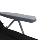 Folding Chairs with Cushions 2 pcs Black