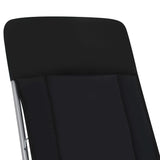Folding Chairs with Cushions 2 pcs Black