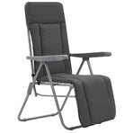 Folding Chairs with Cushions 2 pcs Grey