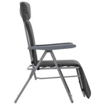 Folding Chairs with Cushions 2 pcs Grey