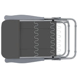 Folding Garden Chairs with Cushions 2 pcs Grey - Close-Up Angle