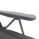 Folding Garden Chairs with Cushions 2 pcs Grey - Low Angle
